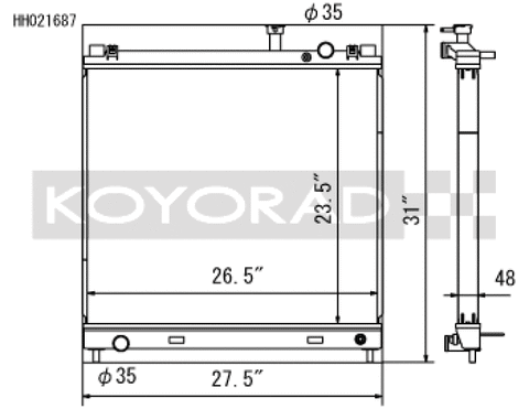 Koyo 04-13 Nissan Titan/Armada/QX56 5.6L V8 (Req. Trans Cooler) Radiator - HH021687