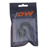 DeatschWerks 8AN ORB Male to 3/8in Male EFI Quick Connect Adapter 180-Degree - Anodized Matte Black - 6-02-0116-B
