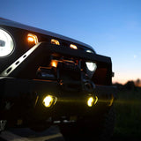 KC HiLiTES FLEX ERA 3 Dual Mode SAE Fog Lights - 2-Light Master Kit for Jeep Aftermarket Bumpers - 97147
