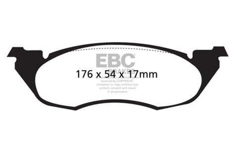 EBC 91-96 Dodge Dakota 2WD 2.5 Yellowstuff Front Brake Pads - DP41632R