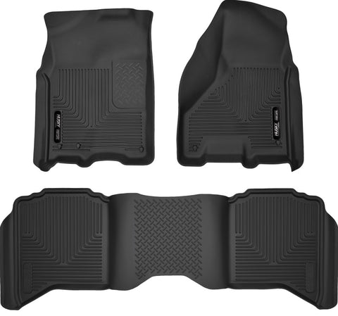Husky Liners 2012 Dodge Ram 1500/2500 Crew Cab WeatherBeater Combo Black Floor Liners - 99001