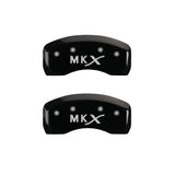 MGP 4 Caliper Covers Engraved Front Lincoln Engraved Rear MKX Black finish silver ch - 36021SLCXBK