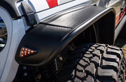 Bushwacker 2020 Jeep Gladiator Launch Edition Flat Style Flares 4pc - Black - 10928-07