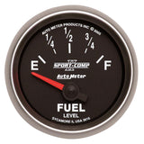 Autometer Sport-Comp II 52mm 240-33 ohms Short Sweep Electronic Fuel Level Gauge - 3616