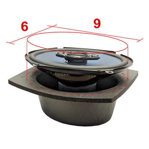 DEI Speaker Baffles 6in x 9in Oval Slim Pair - 50381