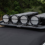 Go Rhino Xplor Blackout Series Round Single LED Spot Light Kit w/DRL (Surface Mount) 9in. - Blk - 751700911SRS