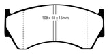 EBC 95-97 Nissan Sentra 1.6 Yellowstuff Front Brake Pads - DP41044R