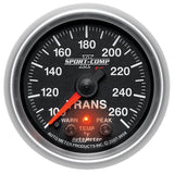 Autometer Elite 52.4mm 100-260F Transmission Temperature Peak & Warn w/ Electronic Control Gauge - 3658