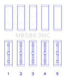 King Engine Bearings Toyota 3UR-FE Main Bearing Set - MB5863MC