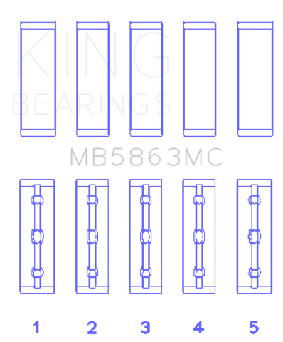 King Engine Bearings Toyota 3UR-FE Main Bearing Set - MB5863MC