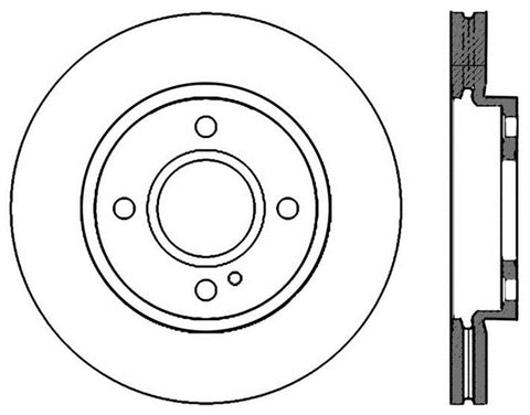 StopTech 2011-2013 Ford Fiesta 1.6L Slotted Left Front Rotor - 126.61096SL