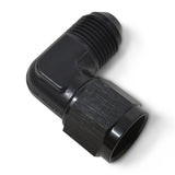 Russell Performance -6 AN 90 Degree Male AN to Female AN Fitting (Black) - 614805