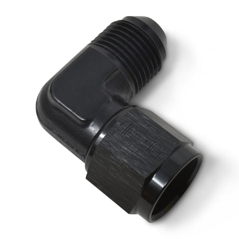 Russell Performance -6 AN 90 Degree Male AN to Female AN Fitting (Black) - 614805