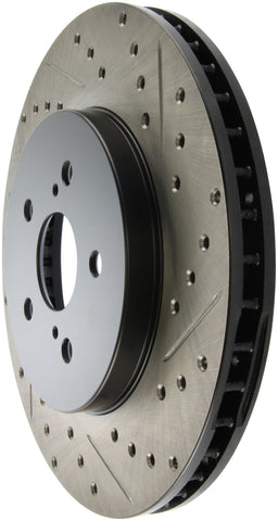 StopTech 04 Lexus RX330 SportStop Slotted & Drilled Left Rear Rotor - 127.44130L