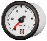 Autometer Stack 52mm 8-18V Pro Stepper Motor Battery Voltage Gauge - White - ST3366