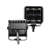 Go Rhino Xplor Blackout Series Cube LED Spot Light Kit (Surface/Threaded Stud Mnt) 2x2 - Blk (Pair) - 750200321SCS