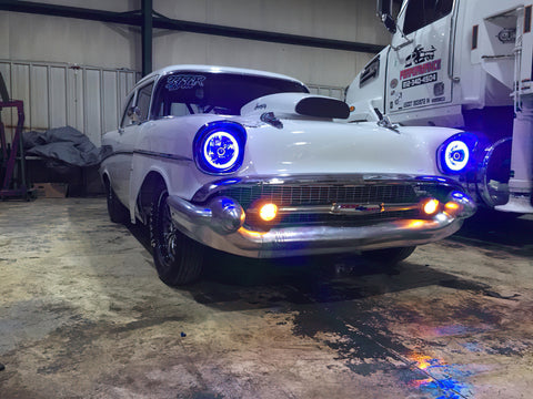 Oracle Pre-Installed Lights 7 IN. Sealed Beam - Blue Halo - 6905-002