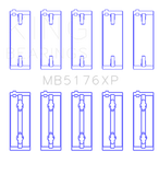 King Mitsubishi 4G91/4G92/4G93 16V (Size STD) XP - Series Performance Main Bearing Set - MB5176XP
