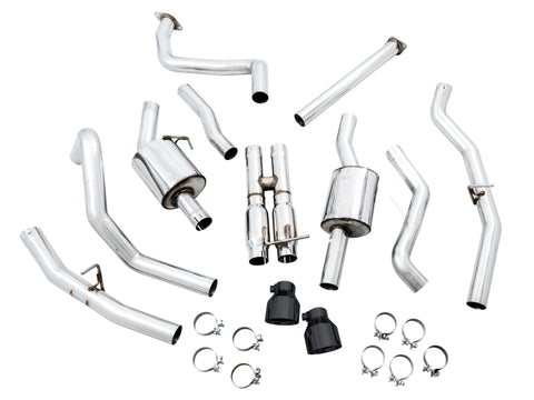 AWE Tuning 2021 RAM 1500 TRX 0FG Cat-Back Exhaust - Diamond Black Tips - 3015-33005