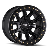 Dirty Life 9303 DT-1 17x9 / 5x127 BP / -38mm Offset / 78.1mm Hub Matte Black Wheel - Beadlock - 9303-7973MB38