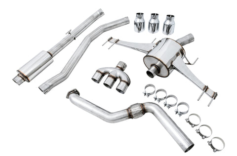 AWE Tuning 2017+ Honda Civic Type R Touring Edition Exhaust w/Front & Mid Pipes - Chrome Silver Tips - 3015-42666