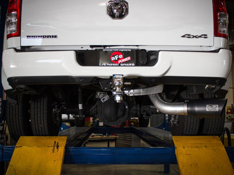 aFe ATLAS 5in Alum Steel DPF-Back Exhaust System w/Polished Tip 19-20 Ram Diesel Trucks L6-6.7L (td) - 49-02075-P