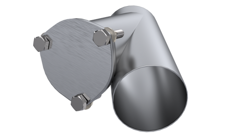 QTP 4in Weld-On QTEC Exhaust Cutout Y-Pipe - 10400