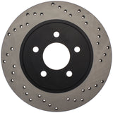 StopTech 05-10 Ford Mustang V6/4.0L / GT V8/4.6L Cross Drilled Right Rear Rotor - 128.61087R