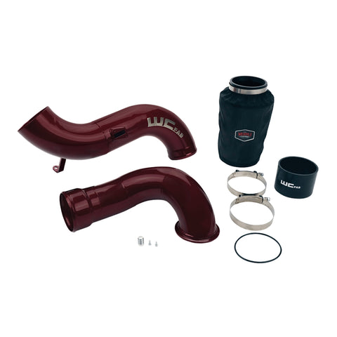 Wehrli 07.5-10 Chevrolet 6.6L LMM 4in Intake Kit Stage 2 - WCFab Red - WCF100639-RED