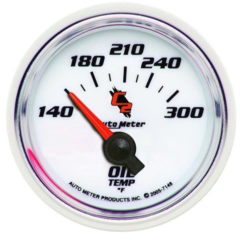 Autometer C2 Electric Oil Temperature 2 1/16in 140-300 F Gauge - 7148