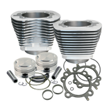 S&S Cycle 1999+ BT Replacement 3-7/8in Bore Cylinder & Piston Kit For S&S 95in Big Bore Kit - Silver - 910-0200