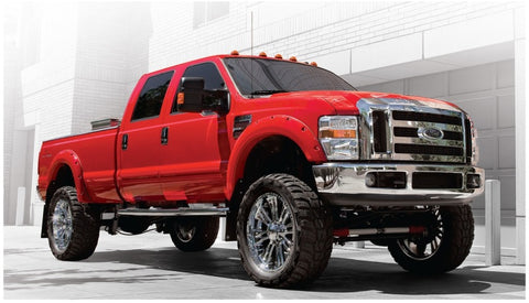 Bushwacker 08-10 Ford F-250 Super Duty Styleside Pocket Style Flares 4pc 81.0/96.0in Bed - Black - 20917-02