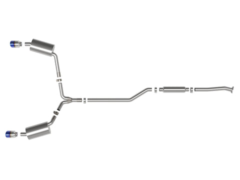 aFe 09-14 Acura TSX L4 2.4L Takeda 2-1/2in to 2-1/4in 304 SS Cat-Back Exhaust System w/BlueFlame Tip - 49-36629-L