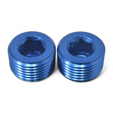 Russell Performance 1/8in Allen Socket Pipe Plug (Blue) - 662030