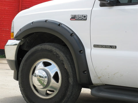 Lund 99-07 Ford F-250 RX-Rivet Style Textured Elite Series Fender Flares - Black (4 Pc.) - RX311T