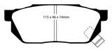 EBC 84-87 Honda Civic CRX 1.5 DX Yellowstuff Front Brake Pads - DP4570R