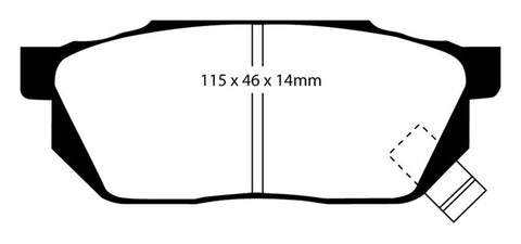 EBC 84-87 Honda Civic CRX 1.5 DX Yellowstuff Front Brake Pads - DP4570R