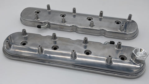 Granatelli 96-22 GM LS Standard Height Valve Cover w/Angled Coil Mount - Polished (Pair) - 640366