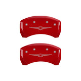 MGP 4 Caliper Covers Engraved Front & Rear Style 1/Chrysler Wing Yellow finish black ch - 32023SCW1YL