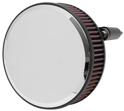 K&N Street Round Metal Intake System - Harley-Davidson - Red Filter 6-8 Size 2.4in In Dia 2.5in H - RK-3934