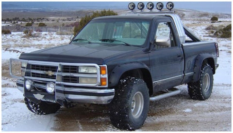 Bushwacker 88-99 Chevy C1500 Cutout Style Flares 2pc - Black - 40009-11