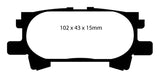 EBC 04-07 Lexus RX330 3.3 Yellowstuff Rear Brake Pads - DP41682R