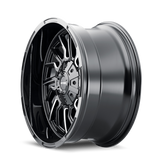 Mayhem 8111 Flywheel 20x9 / 6x135 BP / 18mm Offset / 106mm Hub Black w/ Milled Spokes Wheel - 8111-2937BM18
