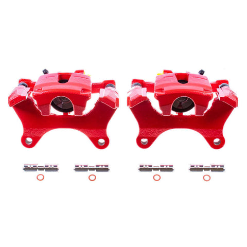 Power Stop 15-17 Ford F-150 Rear Red Calipers w/Brackets - Pair - S5500