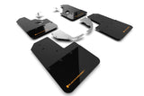 Rally Armor 21-25 Ford Bronco (Steel Bmpr + RR- NO Rptr/Sprt) Blk Mud Flap w/Cy Orange Logo - MF85-RR-ST-COR