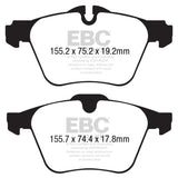 EBC 13+ Jaguar F-Type (Cast Iron Rotors Only) 3.0 Supercharged (340) Yellowstuff Front Brake Pads - DP42189R