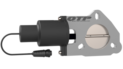 QTP 2.5in Bolt-On QTEC Electric Cutout Valve - Single - QTEC25