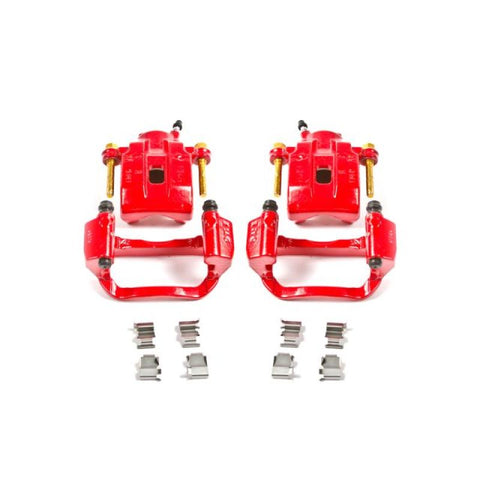 Power Stop 08-15 Toyota Sequoia Rear Red Calipers w/Brackets - Pair - S3276