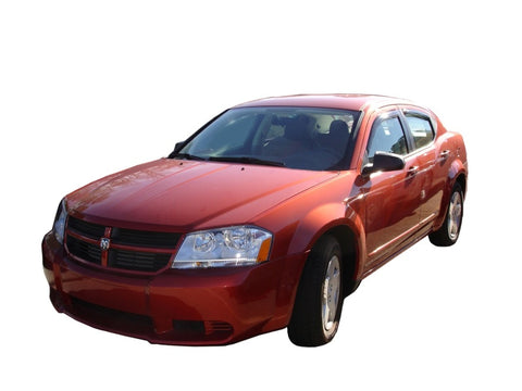 AVS 08-14 Dodge Avenger Ventvisor In-Channel Front & Rear Window Deflectors 4pc - Smoke - 194065