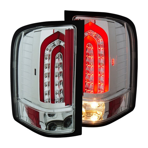 ANZO 2007-2013 Chevrolet Silverado 1500 LED Taillights Chrome - 321341